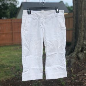 J Crew White Capris